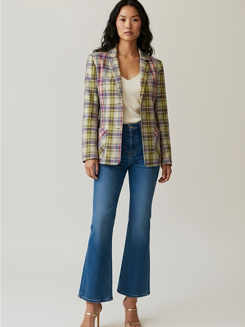 Mr Leonard by Len Wasser Plaid Blazer | Preppy Academia Tailored Jacket M L